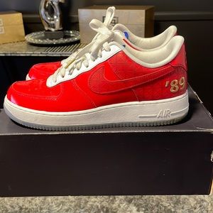 Air Force 1’s university red. ‘89 Pistons Championship.
